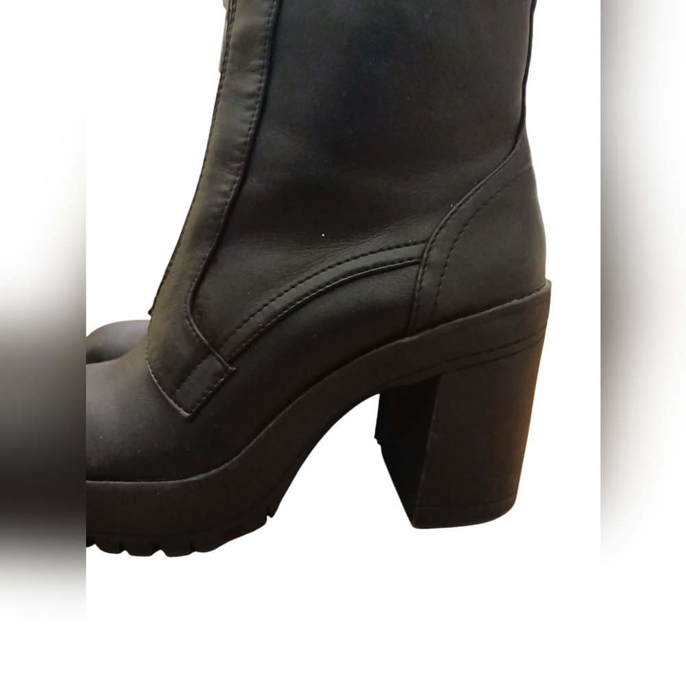 ASOS Miss Selfridge NWOB Black Zipper Punk Steam Grunge Indie Rock Boots 6 UK 4 - Picture 5 of 16